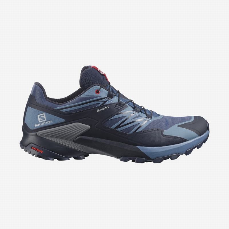 Zapatillas Trail Running Salomon Hombre Azul Marino / Rojas - Salomon Argentina WINGS SKY GORE-TEX ,